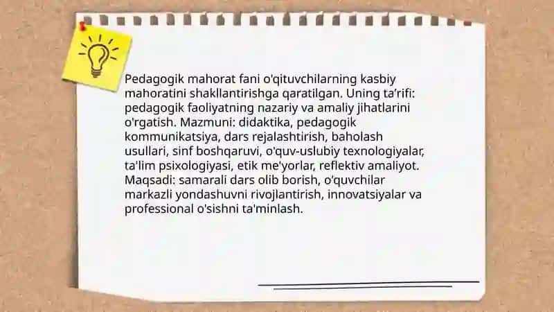 Pedagogik mahorat fani haqida tushuncha 3