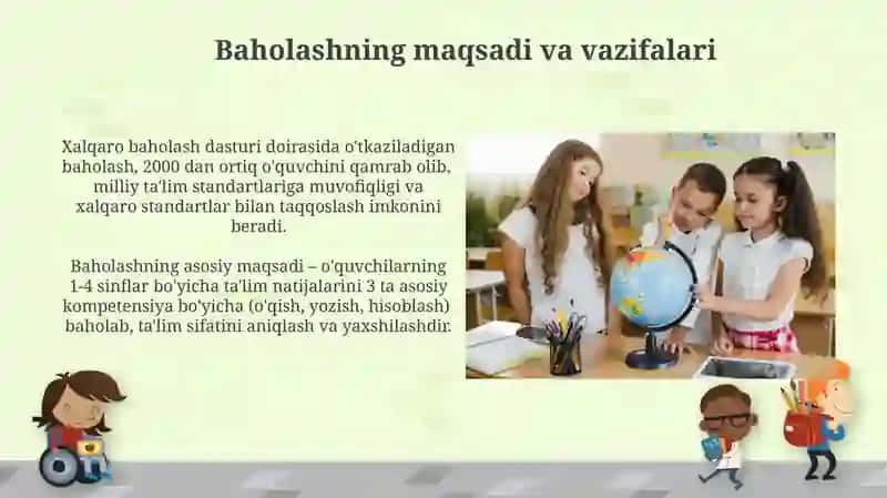 Boshlang'ich sinflarda xalqaro baholash dasturi 3