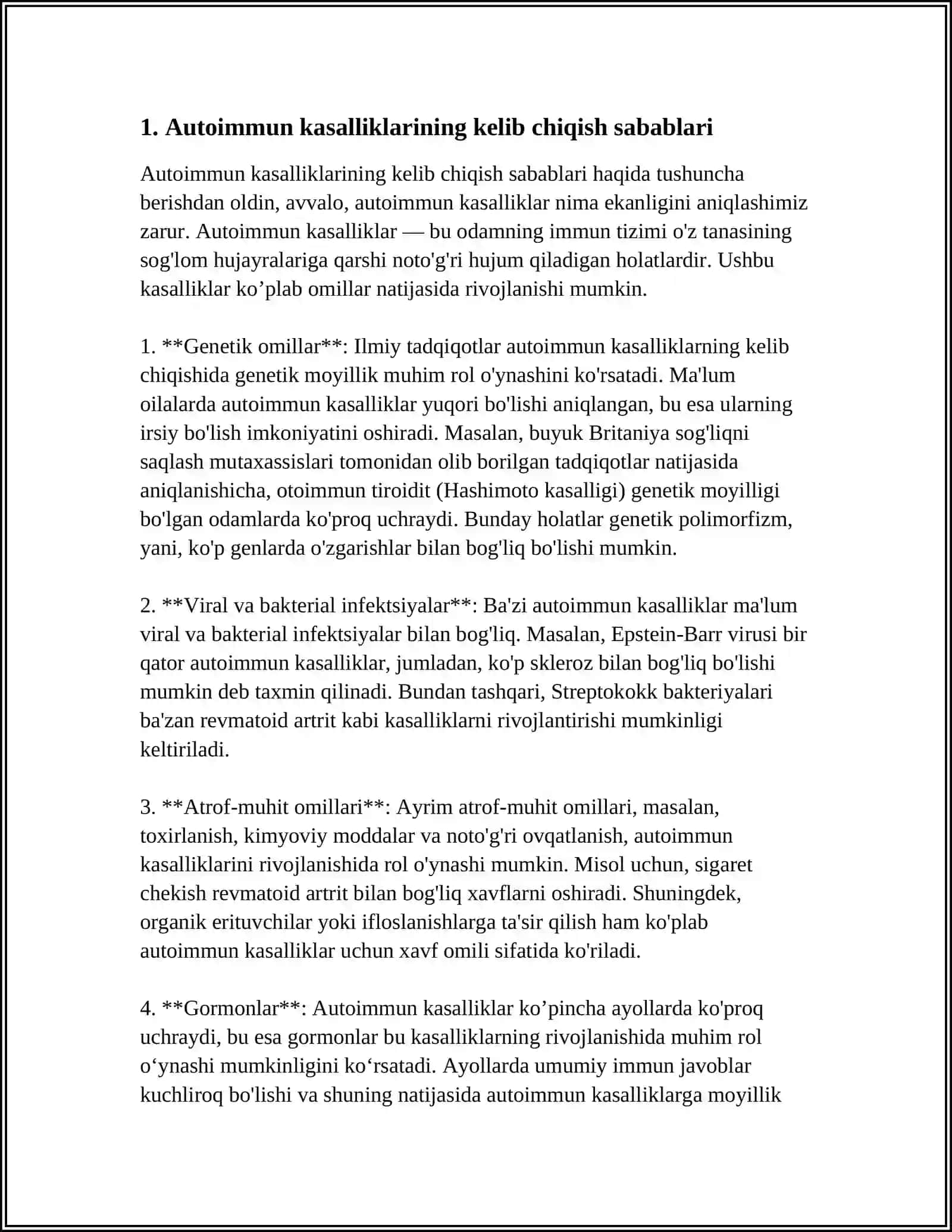 AUTOIMMUN KASALLIKLARINI KELIB CHIQISHI,KECHISHI,DIAGNOSTIKASI 3