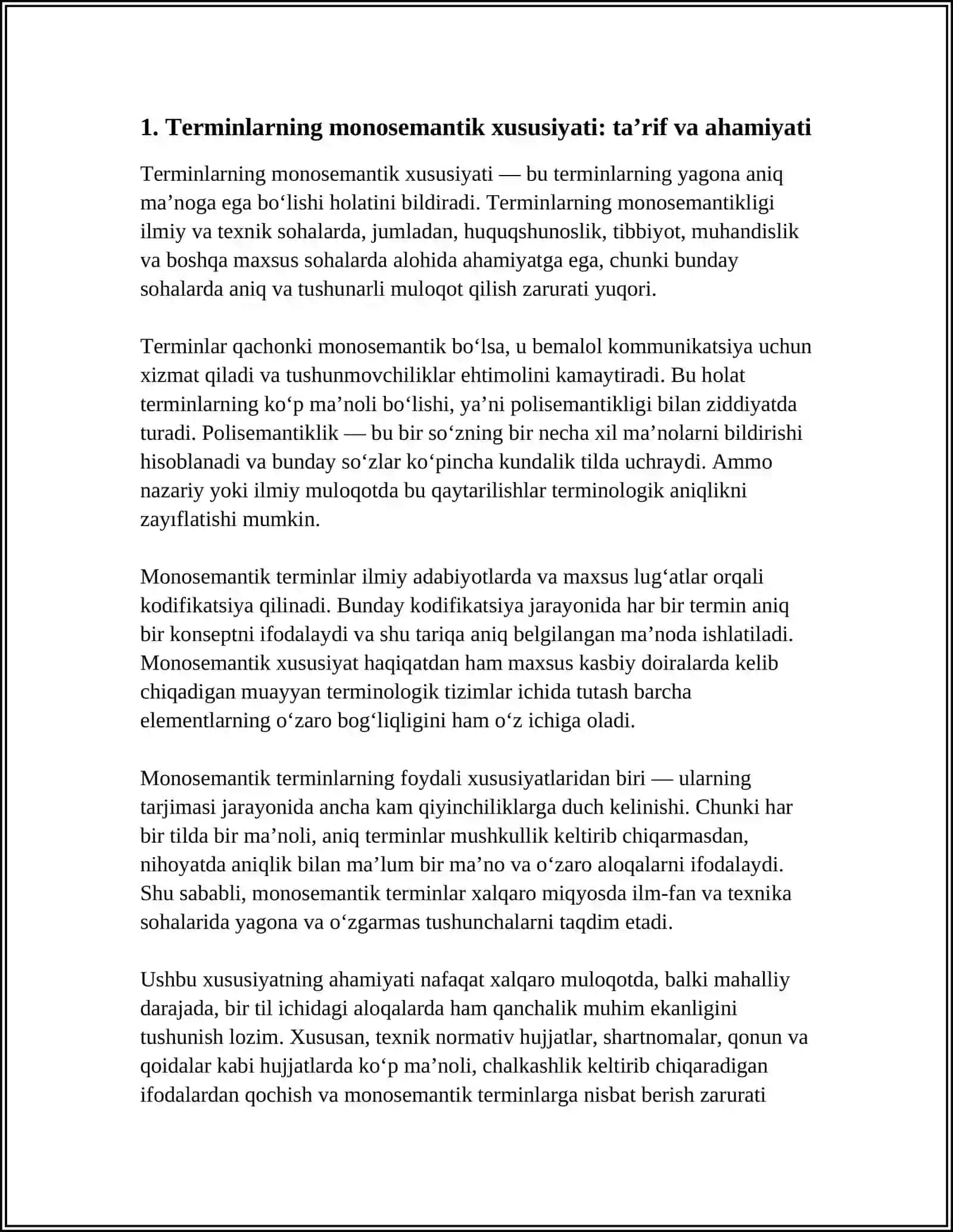 TERMINLARNING MONOSEMANTIK XARAKTERI 3