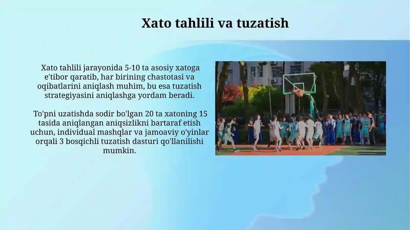 Sport o'yinlari va uni o'qitish metodikasi (Basketbol) 3
