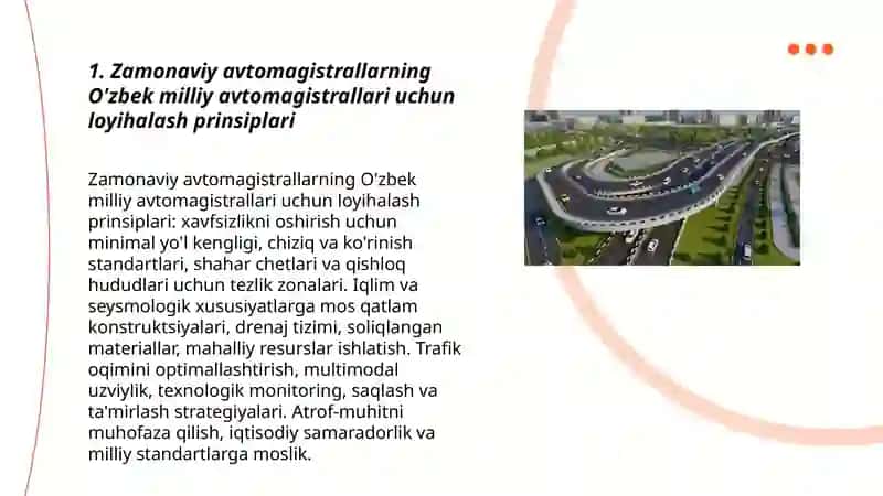 Zamonaviy avtomagistrall ozbek milliy avtomagistrall 3
