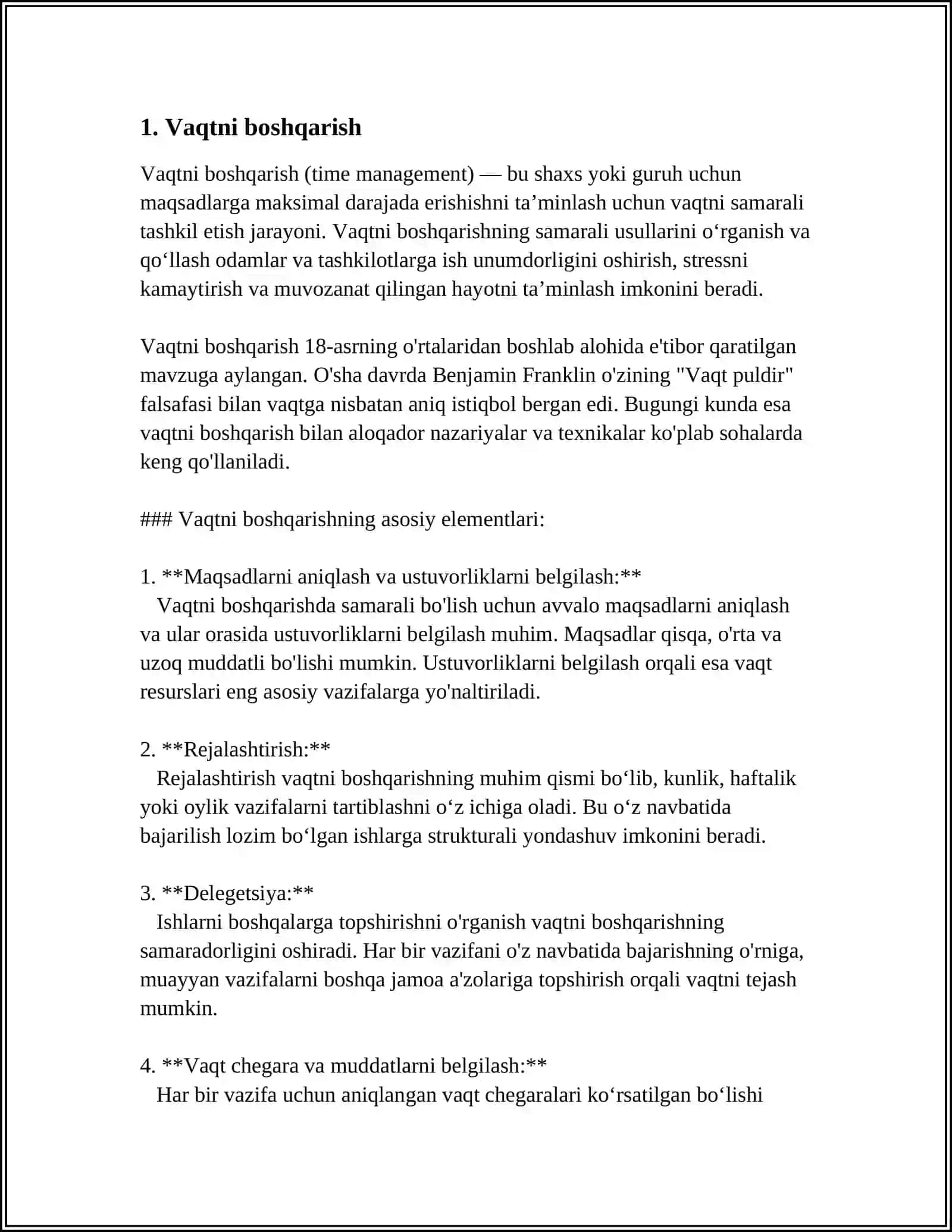 SHAXSIY SAMARADORLIK 3