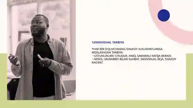 Tarbiya jarayonlarining shakllri va metodlari 3