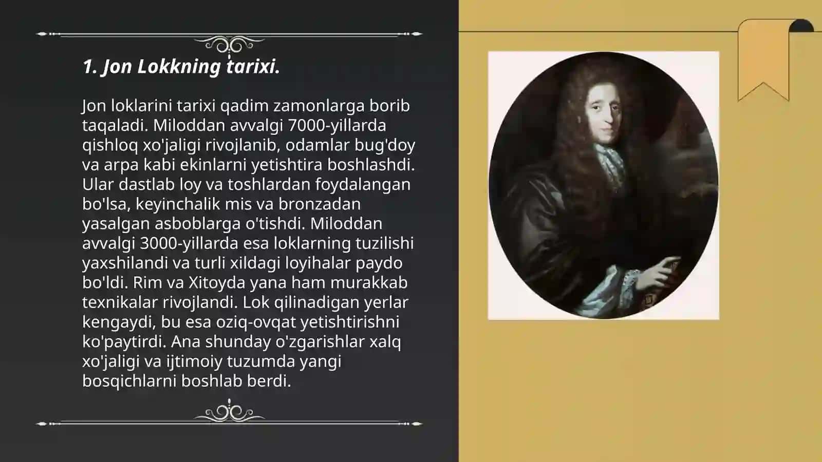 Jon Lokkning gʻoyalari 3