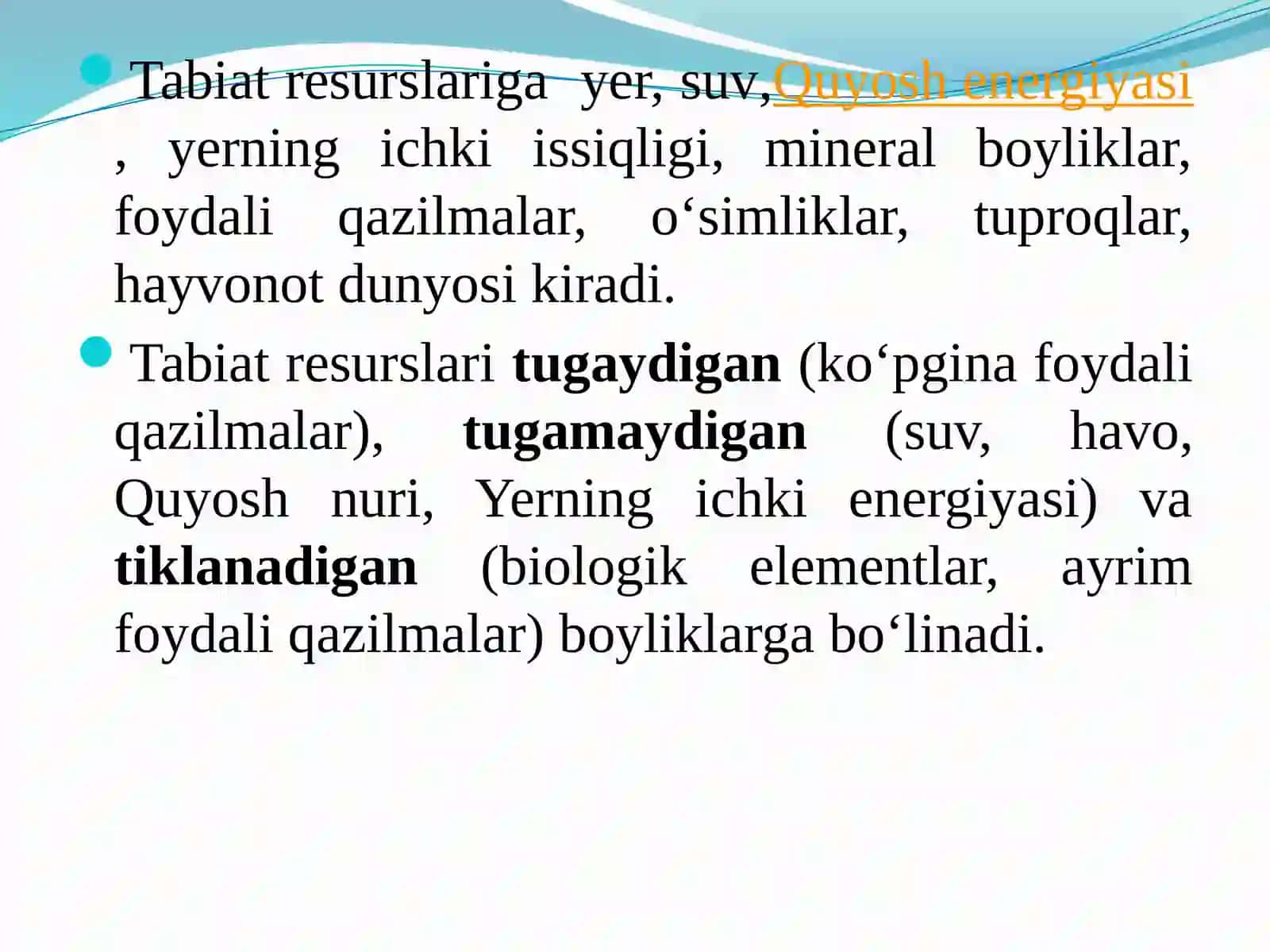 Tabiiy resurslardan samarali foydalanish, atrof-muhitni muhofaza qilish va ekologik xavfsizlik siyosati 3