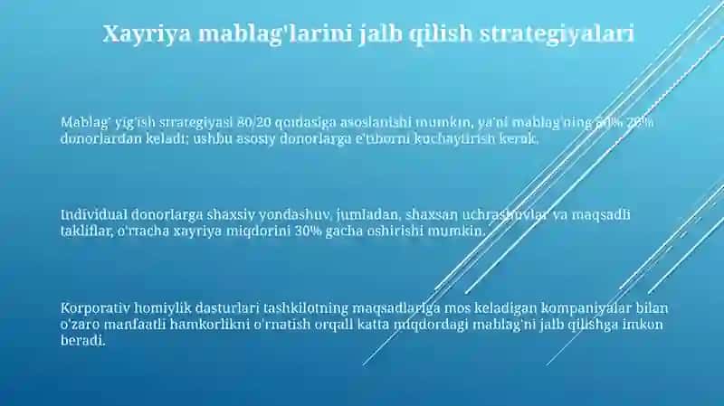 Mablag' yig'ish strategiyasi 3