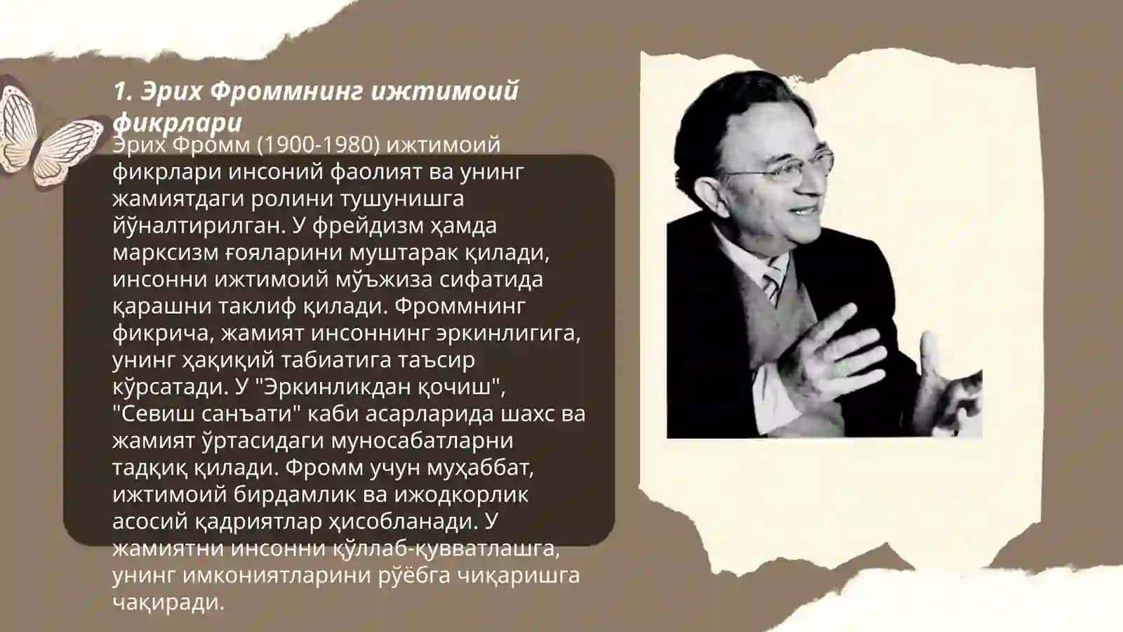 Эрих Фроммнинг ижтимоий фикрлари 3