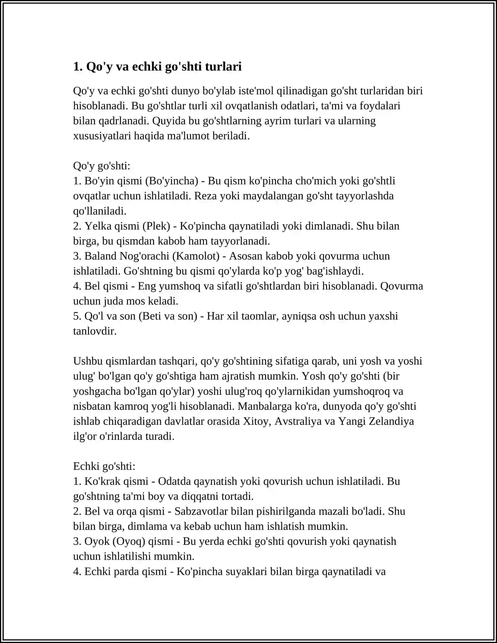 QO'Y VA ECHKILAR GO'SHTINI QADOQLASH VA EKSPERTIZASI 3