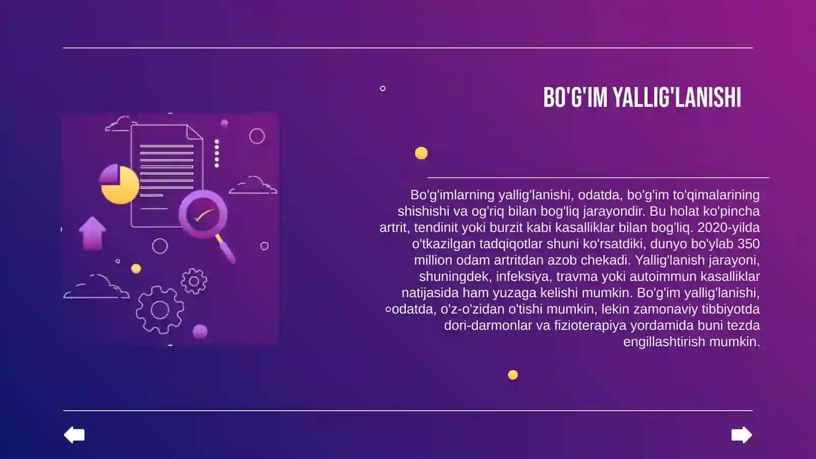 Bo'g'imlarning yallig'lanishi va sabablari 3