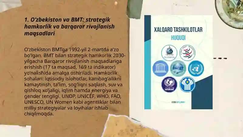 Oʻzbekiston va BMT: strategik hamkorlik va barqaror rivojlanish maqsadlari 3