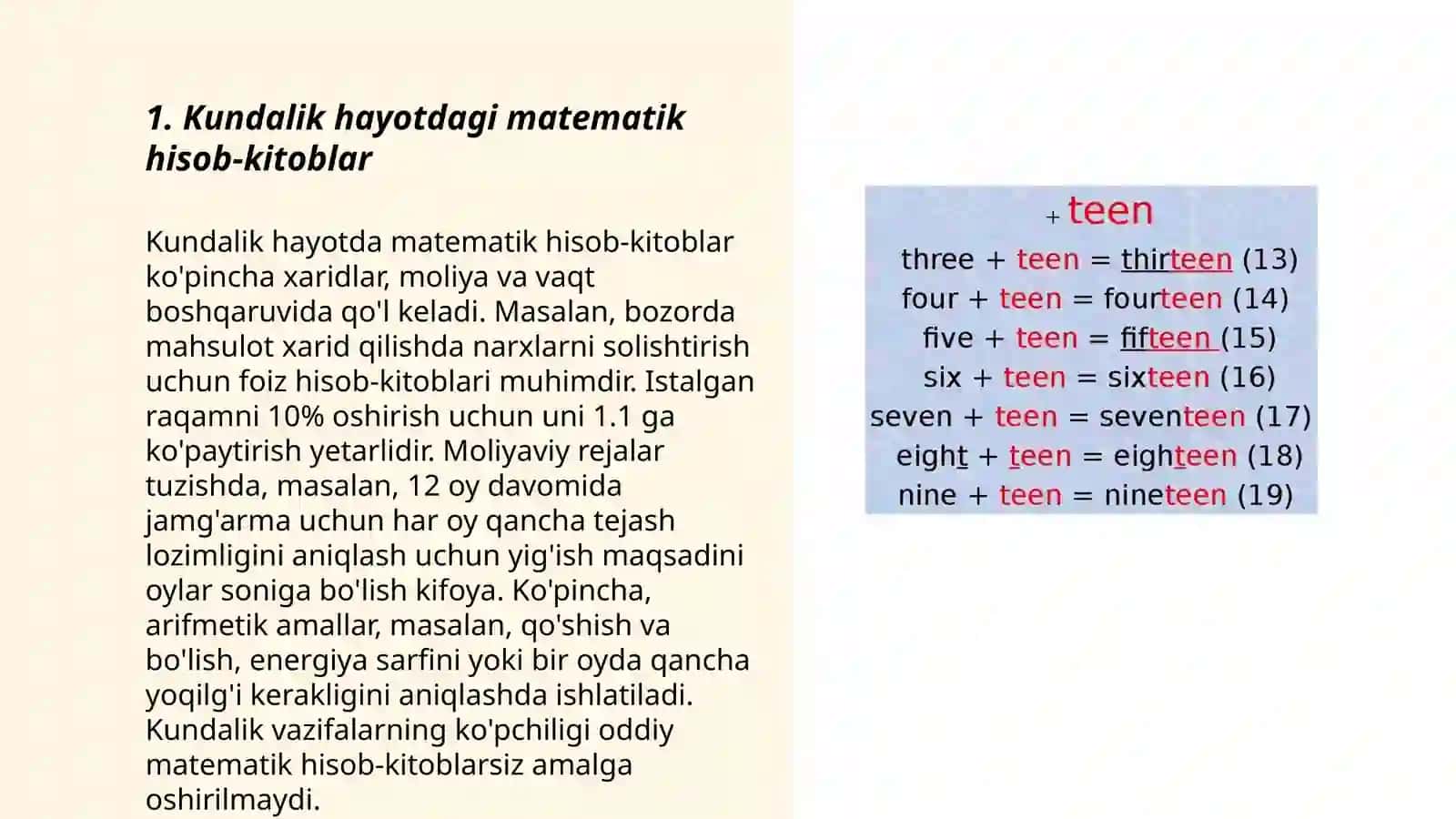 Kundalik hayotdagi matematik hisob-kitoblar 3