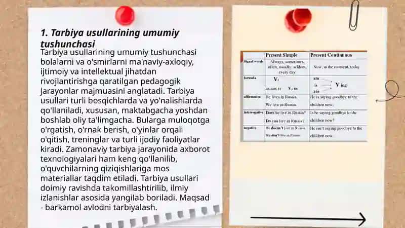 Tarbiya usullarni tanlashga qòyiladigan talablar 3