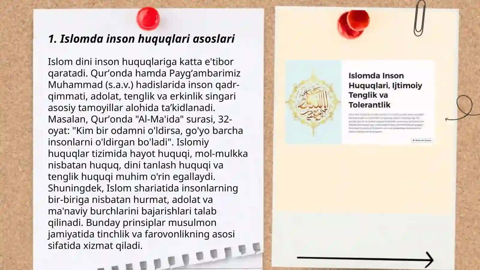 Islomda inson huquqlari himoyasi,ijtimoiy tenglik,adolat va tolerantlik 3