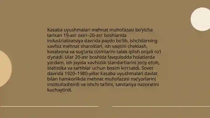 Kasaba Uyushmalari Mehnat Muhofazasi 3