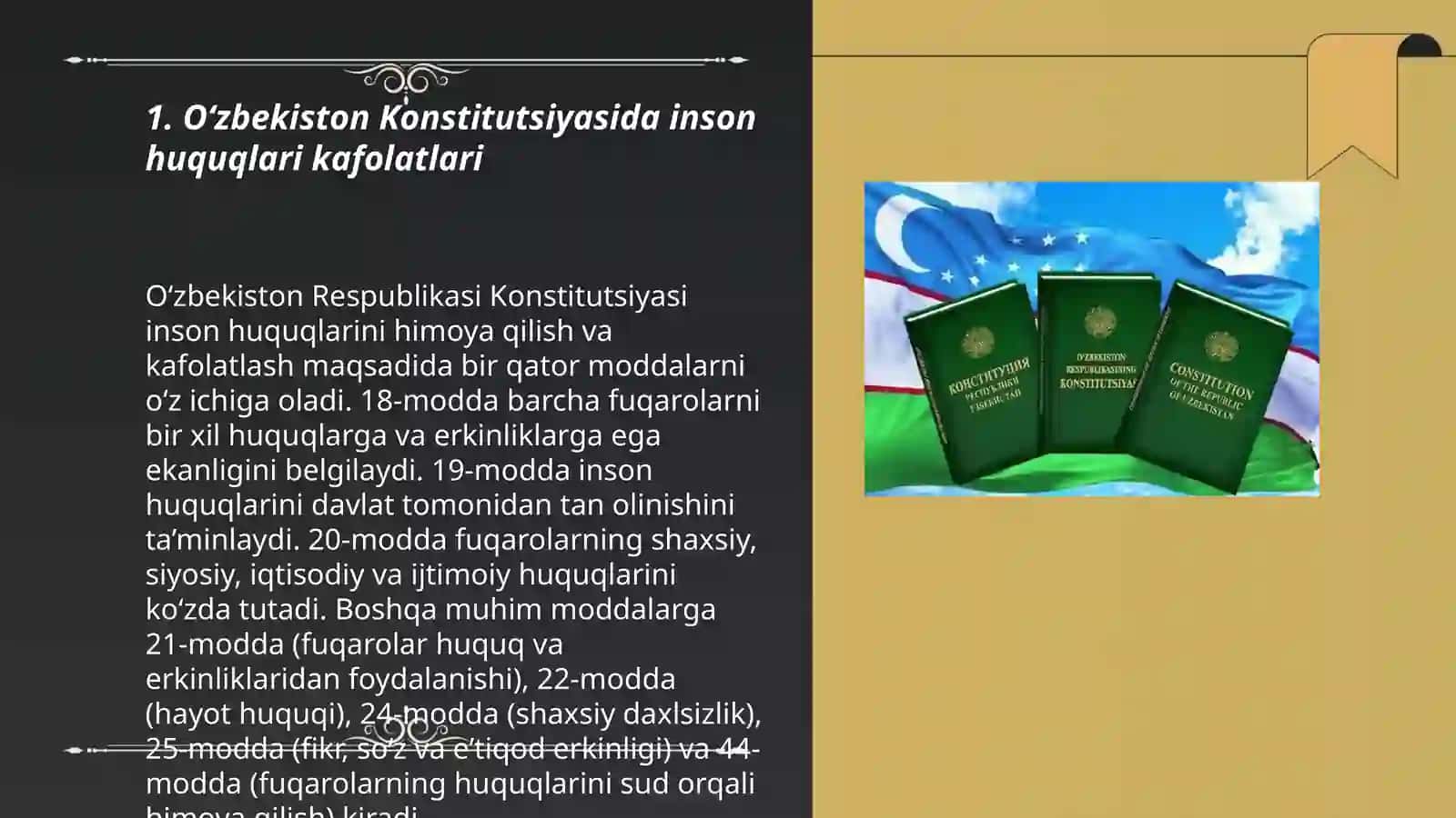 Oʻzbekiston Konstitutsiyasida inson huquqlari kafolatlari 3