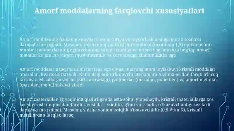 Amorf moddalar 3