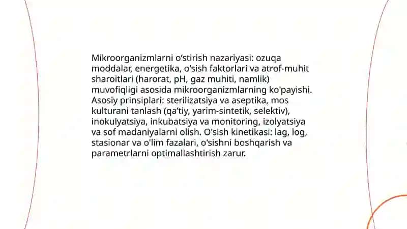 Mikroorganizmlarni oʻstrish 3