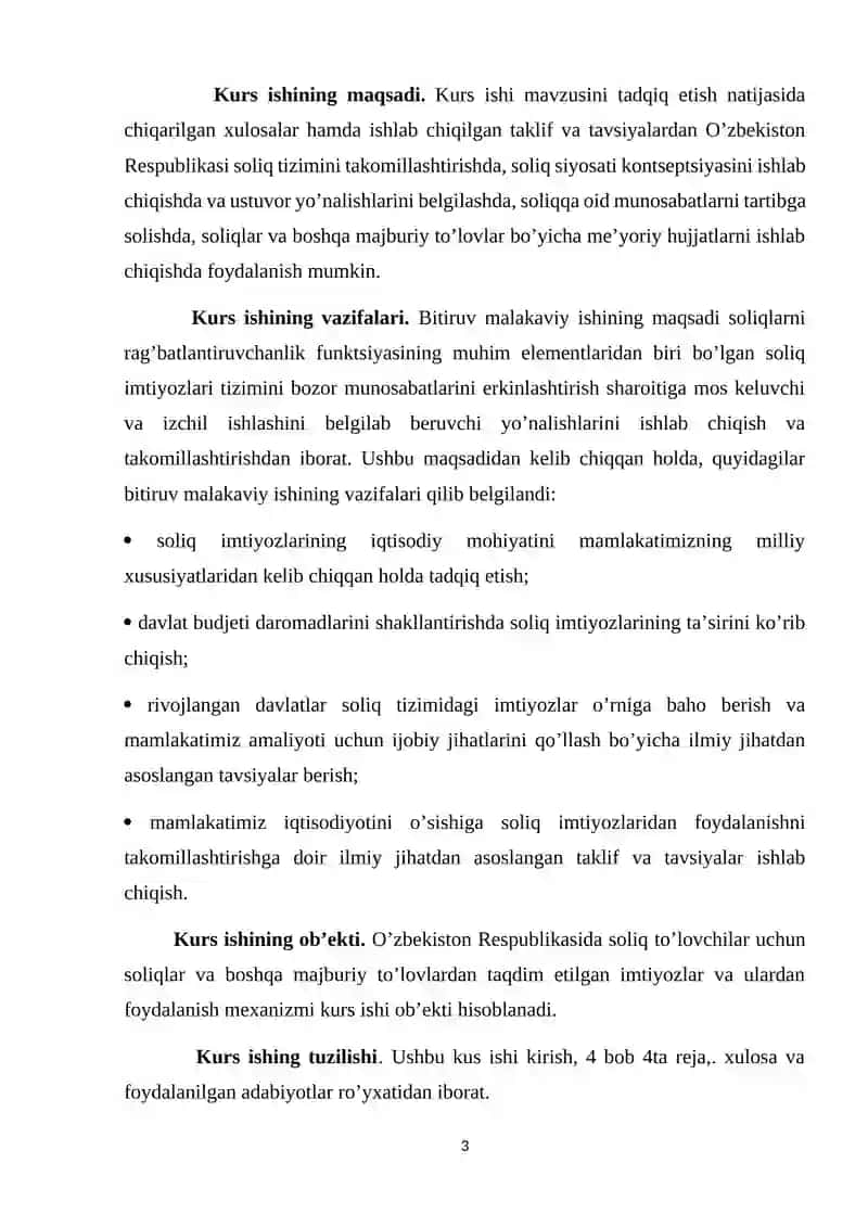 Soliq imtiyozlarining amaldagi holati tahlili 3