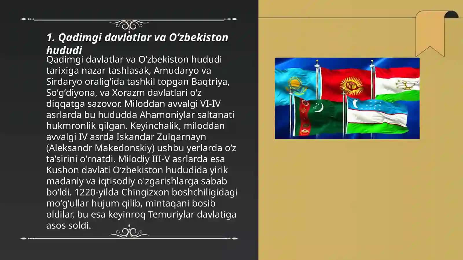 Oʻzbek davlatchiligining tarixiy bosqichlari 3