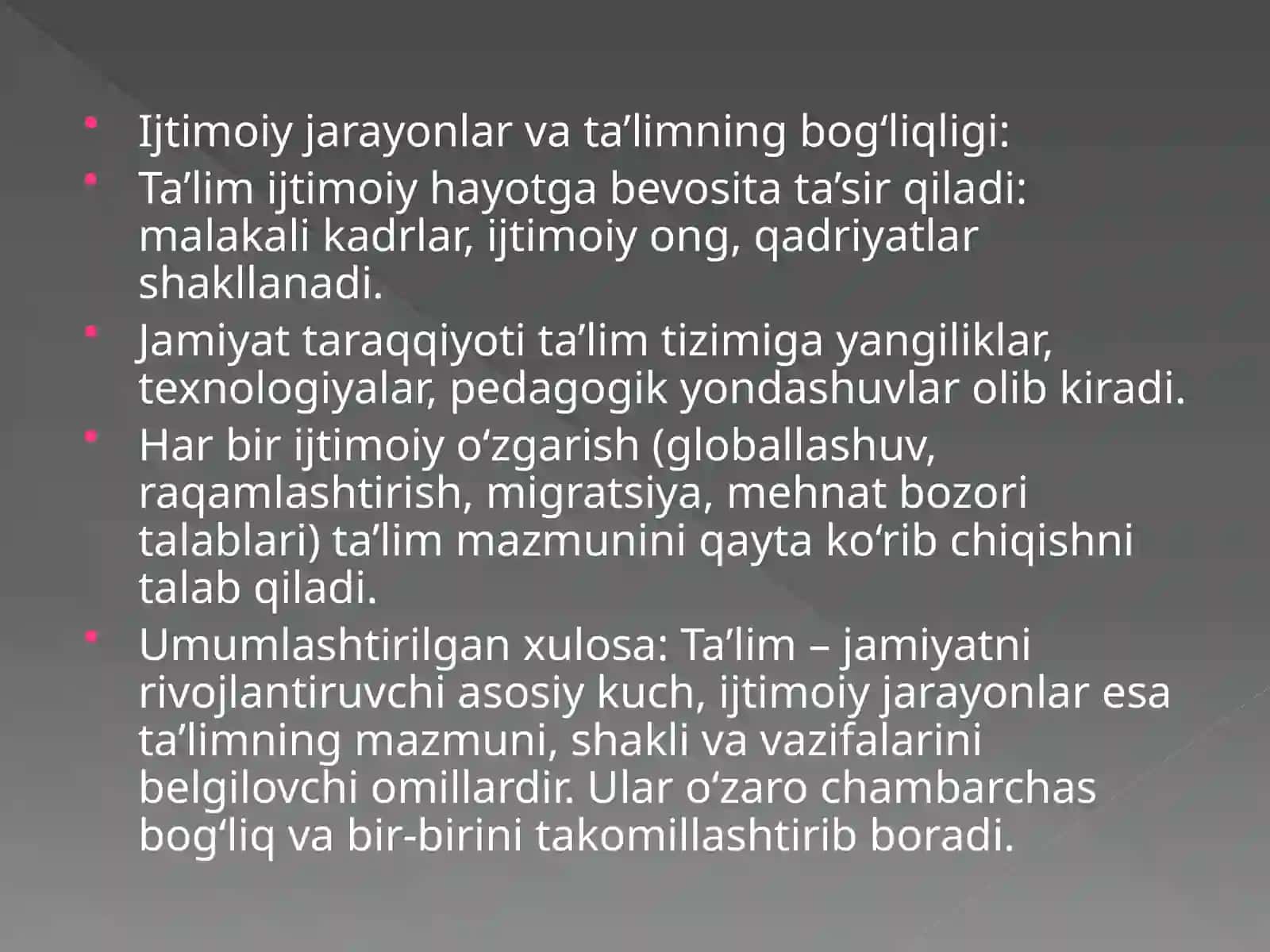 Ijtimoiy jarayonlar va ta'lim 3