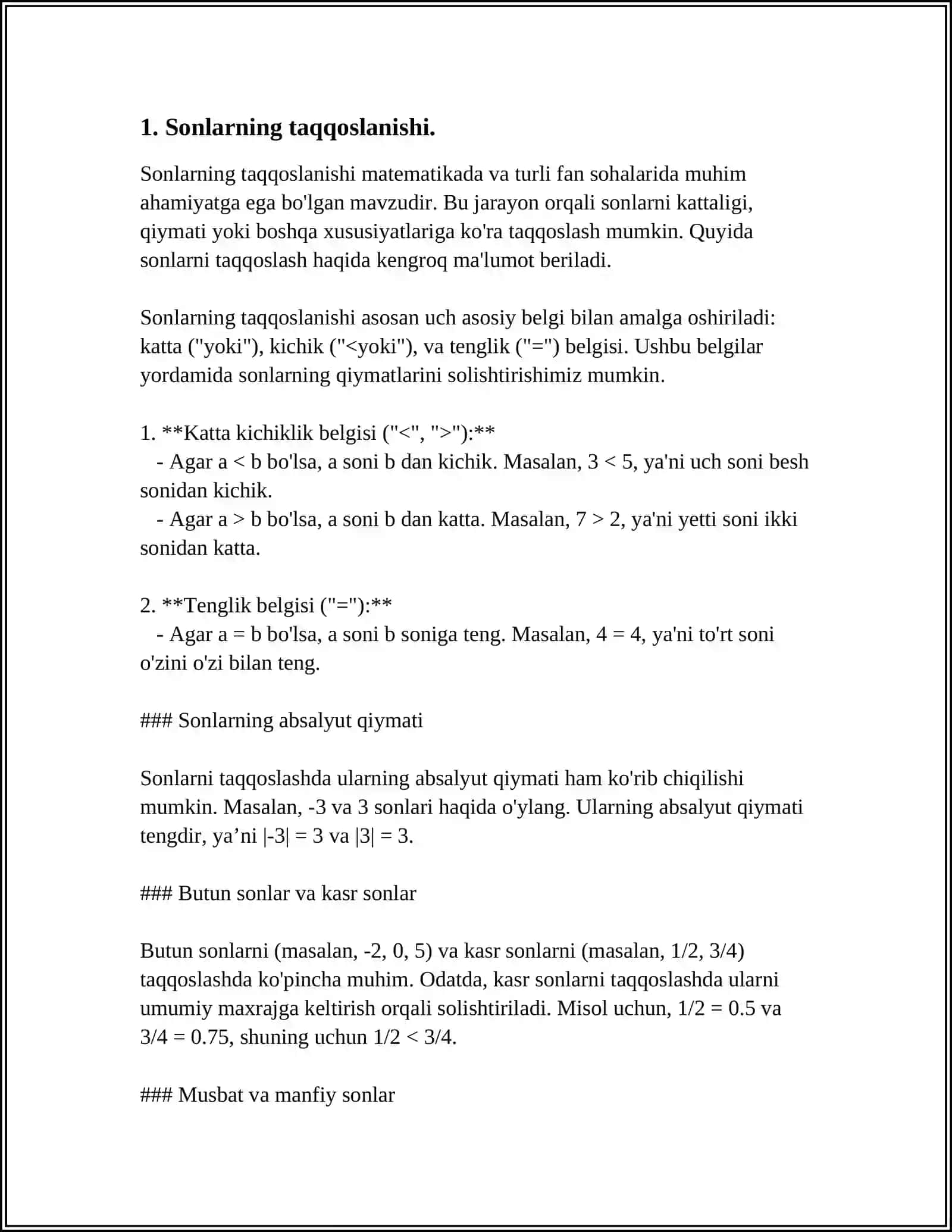 BOSHLANG ICH SINF MATEMATIKA DARSLARIDA MANTIGIY FIKRLASHGA OID MULOHAZA YURITISH 3