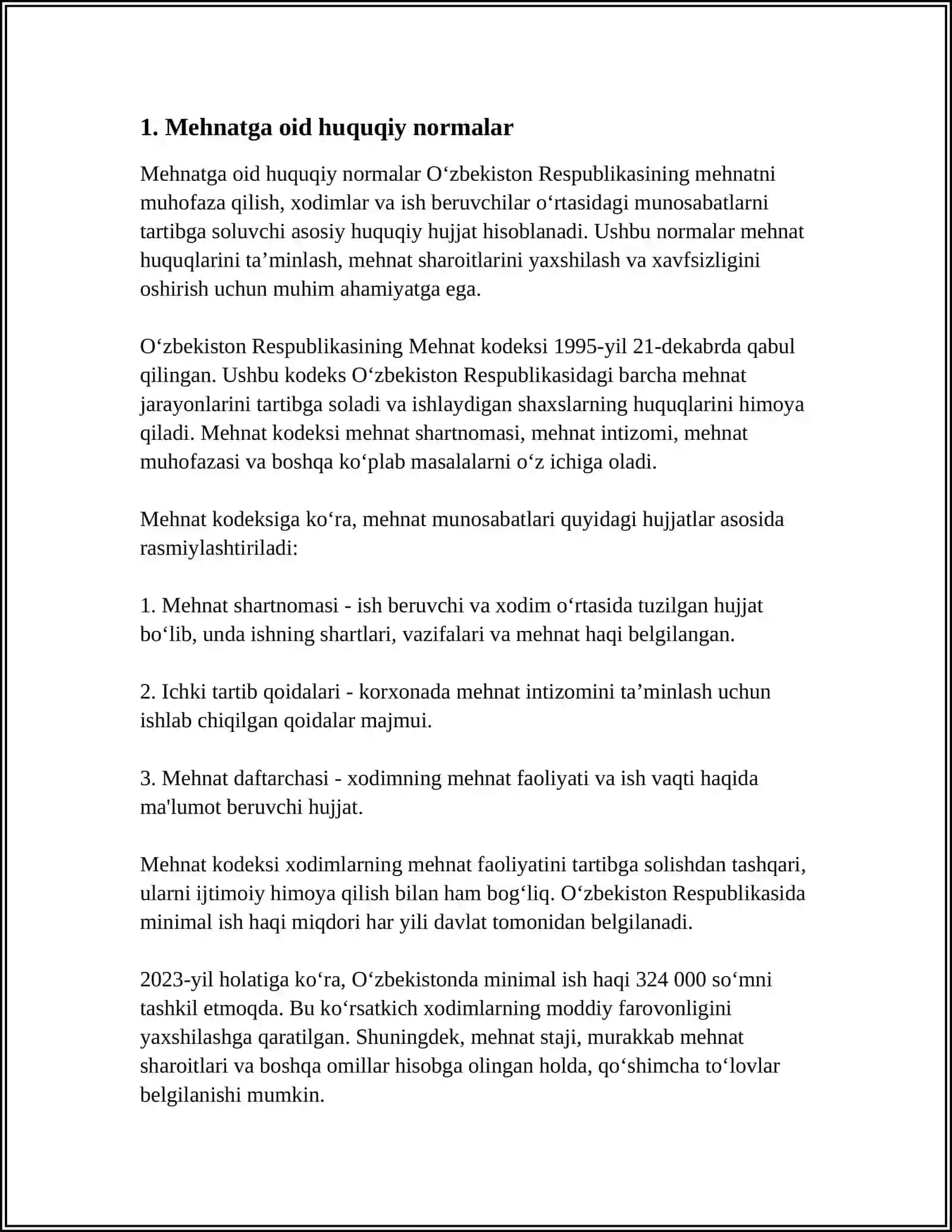 MEHNATGA OID HUQUQIY MUNOSABATLAR 3