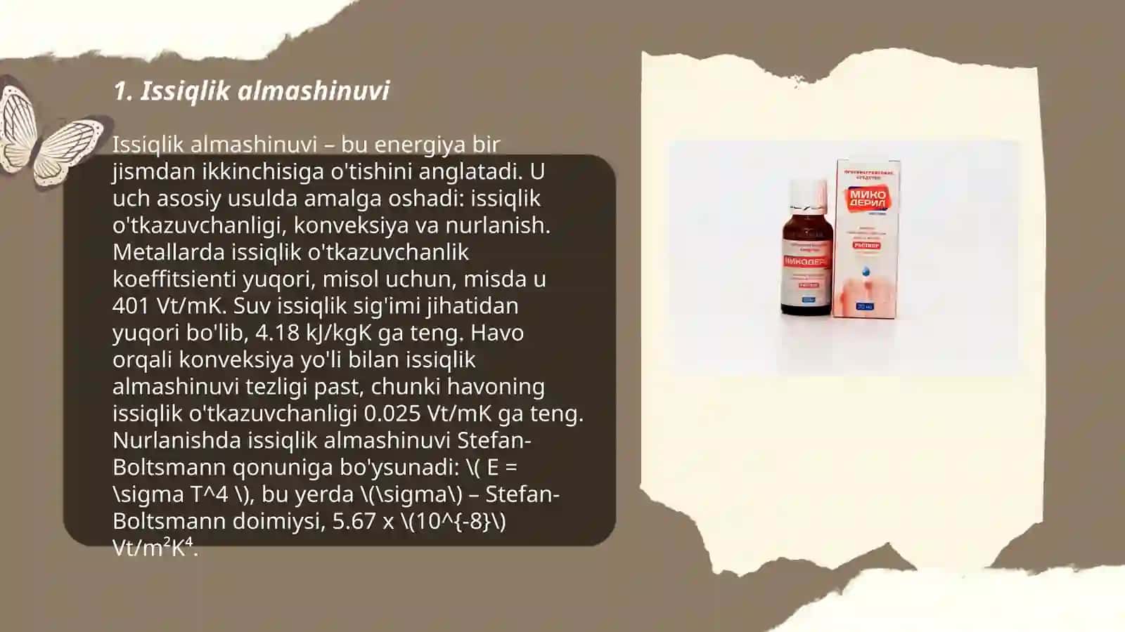 Termadinamikani tiibiyotdagi axamyati 3