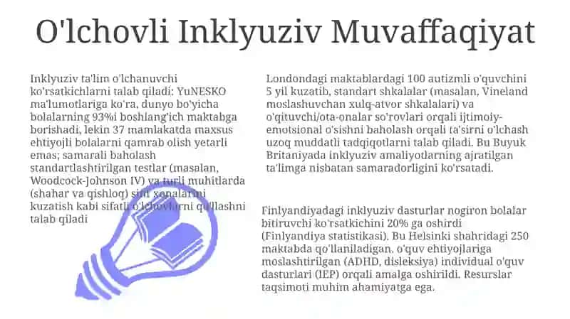 O'lchovli Inklyuziv Muvaffaqiyat 3