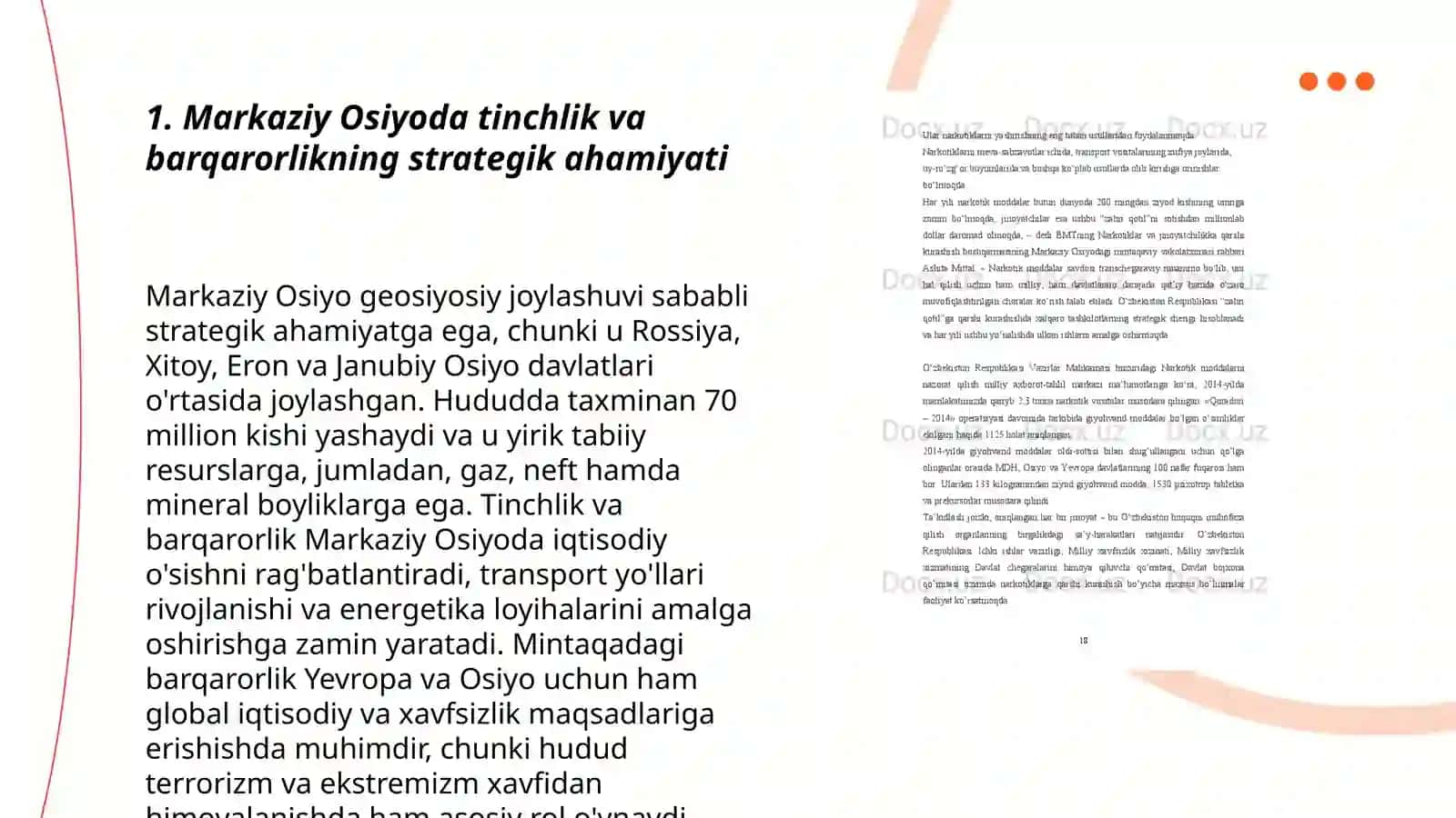 Markaziy Osiyoda tinchlik va barqarorlikni ta'minlashdagi o'rni 3