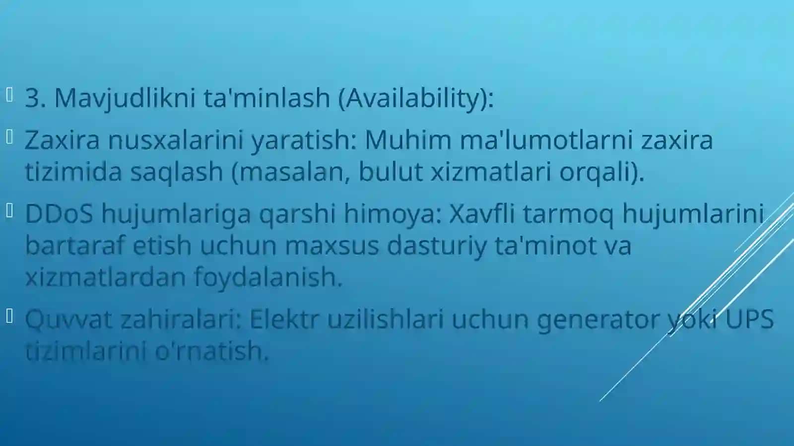 Axborot xafsizligini taminlash usuli haqida umumiy tushuncha 3