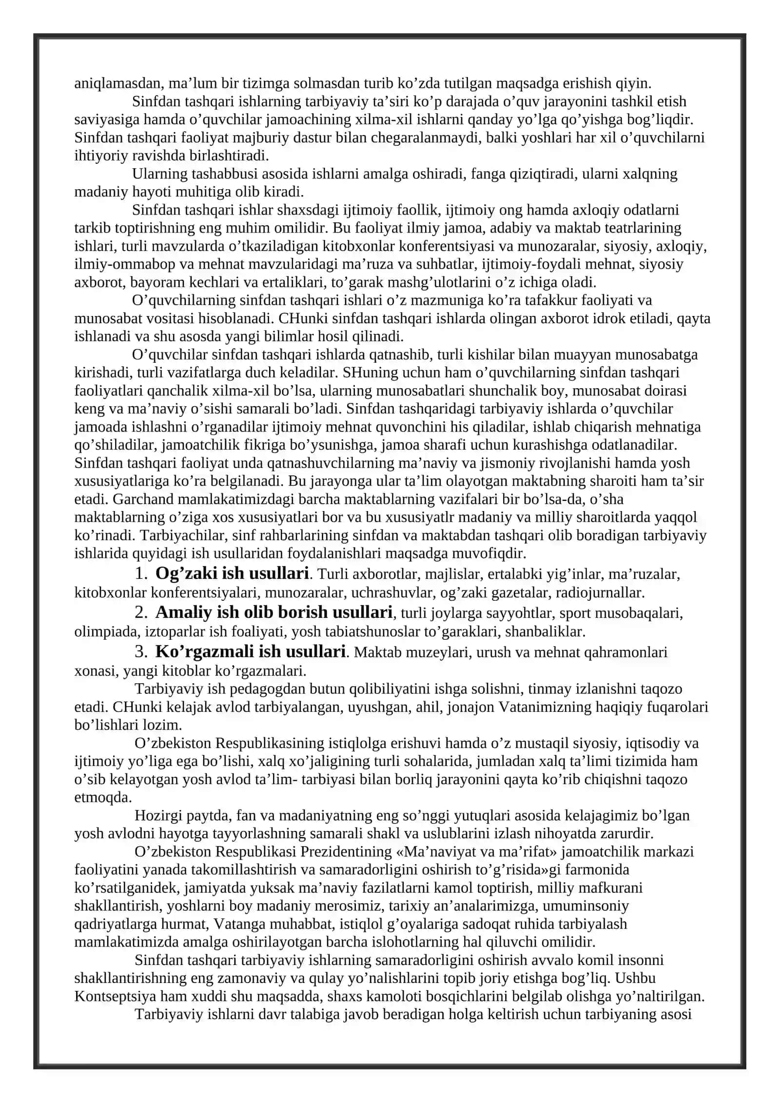 SINFDAN TASHQARI ISHLARNING MAZMUNI VA UNING ILMIY NAZARIY ASOSLARI 3