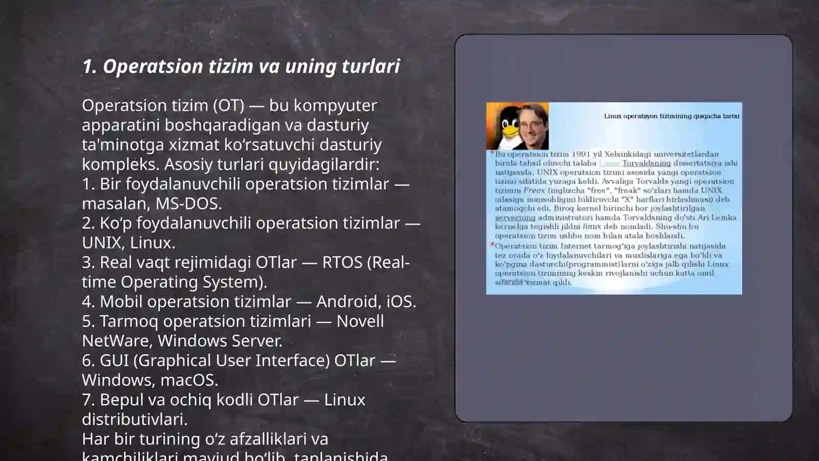 Operatsion tizimlar. Windows operatsion tizimini kompyuterga o'rnatish 3