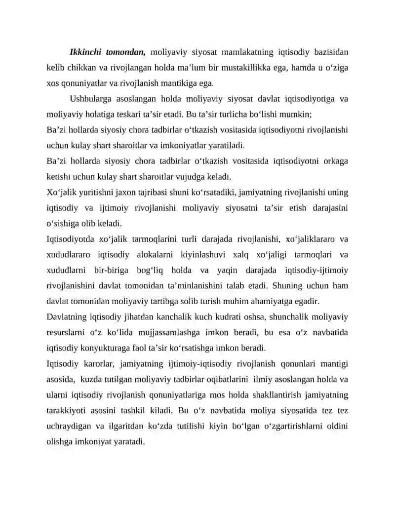 Davlatning moliya siyosati 3