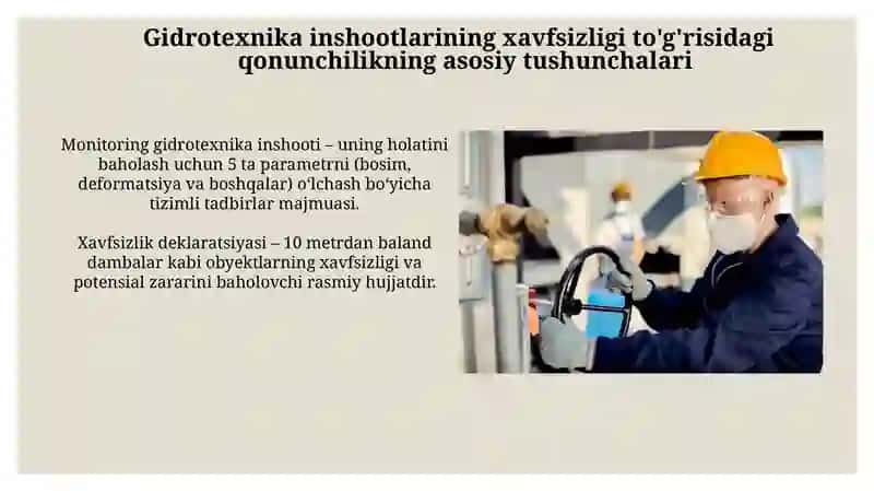 Gidrotexnika inshoatlarini xafsizligi to‘g‘risidagagi qonuni 3