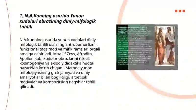 N.A.Kunning “Yunon afsona va asotirlari” asaridagi diniy-mifologik obrazlar tahlili 3