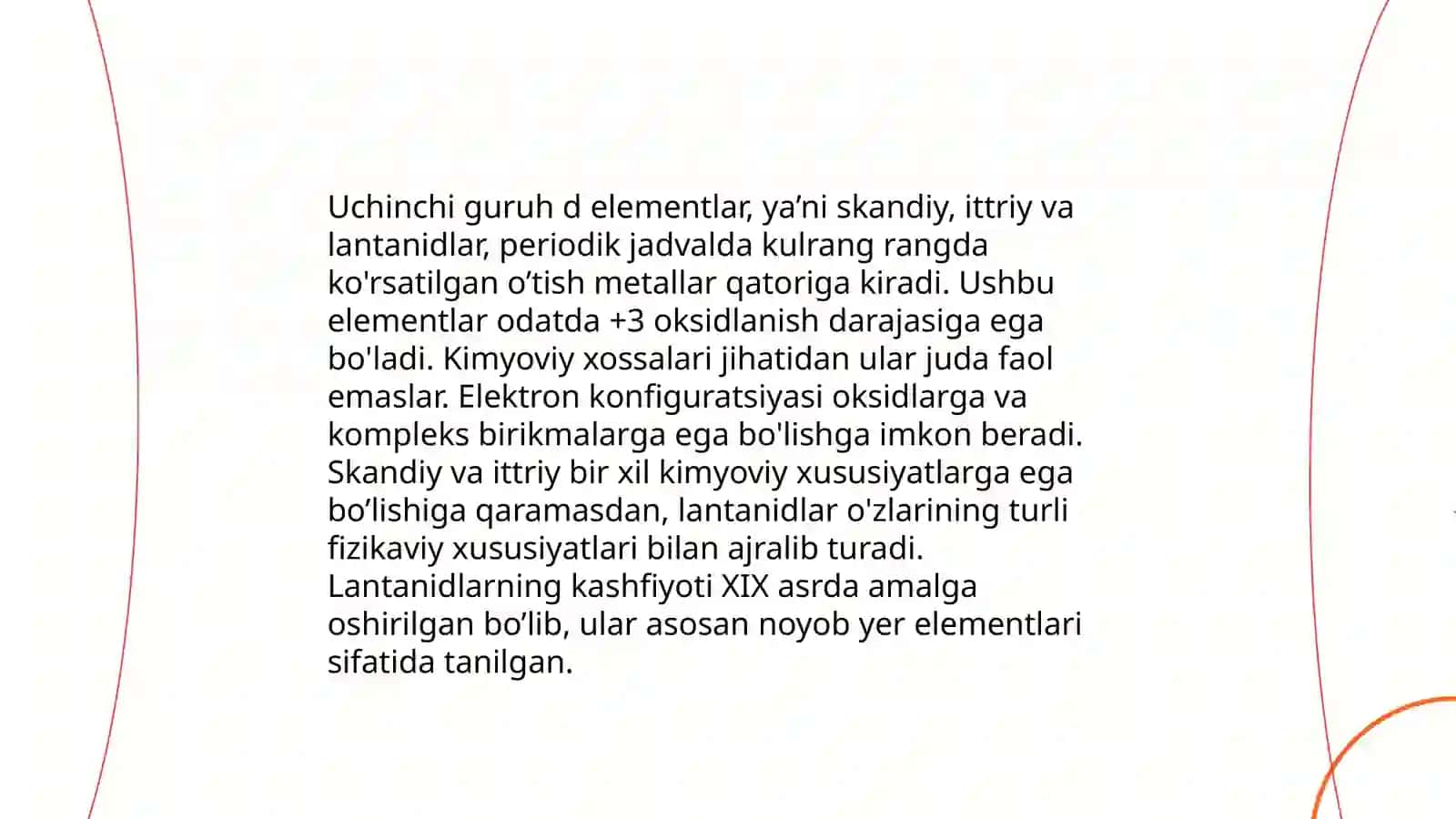Uchinchi guruh d elementlarining gidridlari, oksidlari va gidroksidlari 3