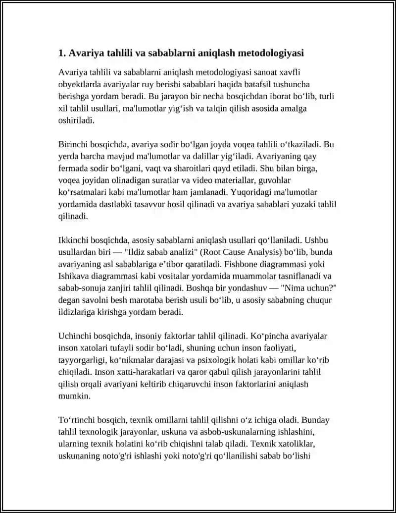 Avariya tahlili va sabablarni aniqlash metodologiyasi 3