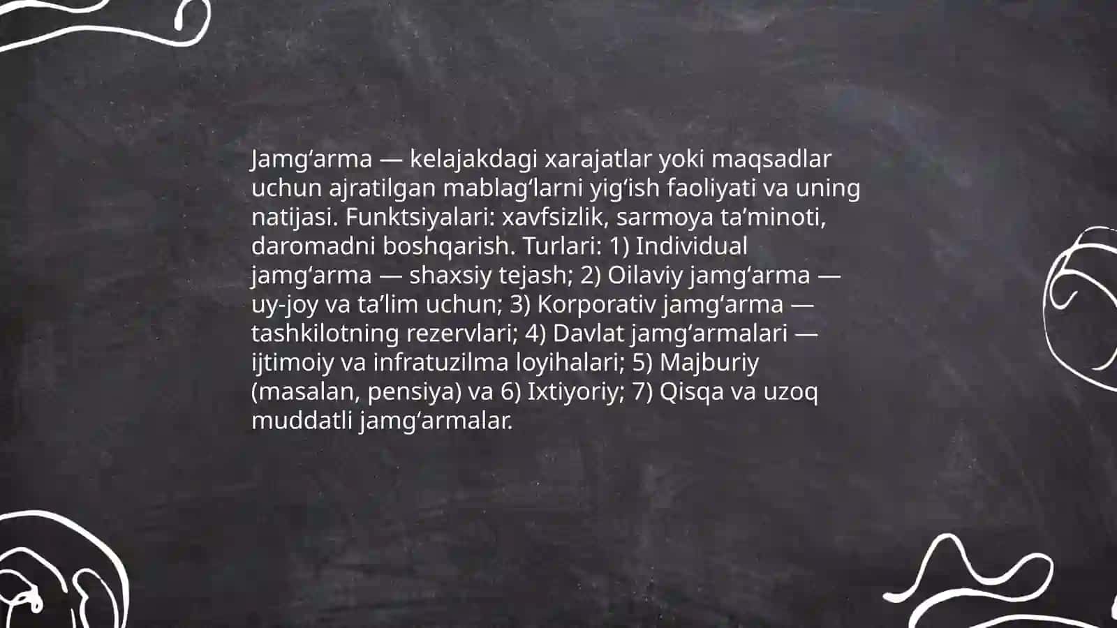 Jamgʻarma va uning hajmiga ta’sir etuvchi omillar 3