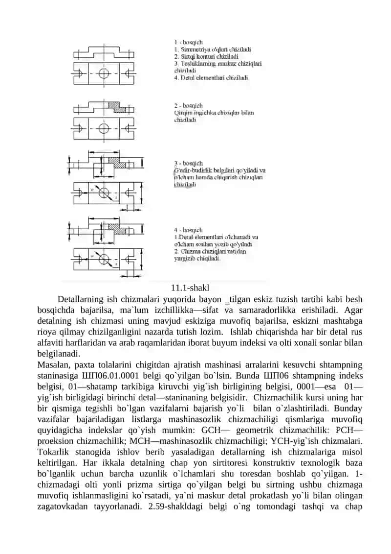 Detallarning eskizlarini tuzish 3