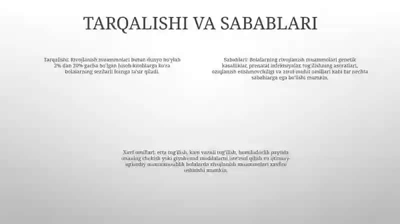 Aqliy Rivojlanishida Muammosi Bor BoʻLgan Bolalar 3