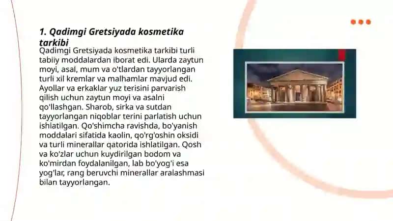 Qadimgi Gretsiyada kosmetologiyaning qo'llanishi 3
