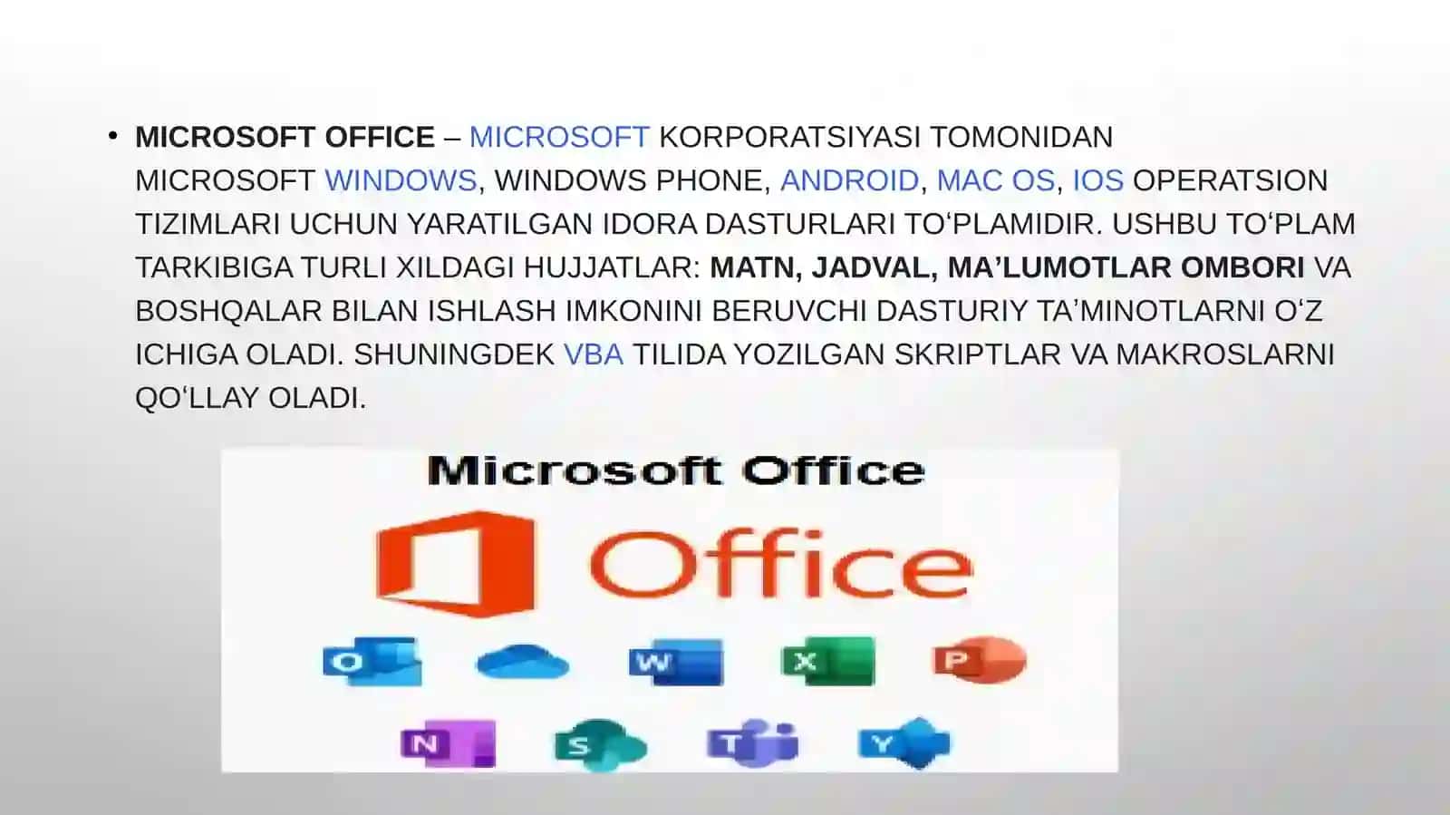 Microsoft Officedasturlarihaqidama’lumot 3