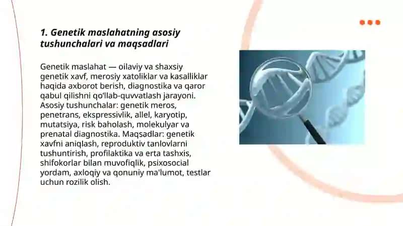 Genetik maslahat va prenatal diagnostika 3
