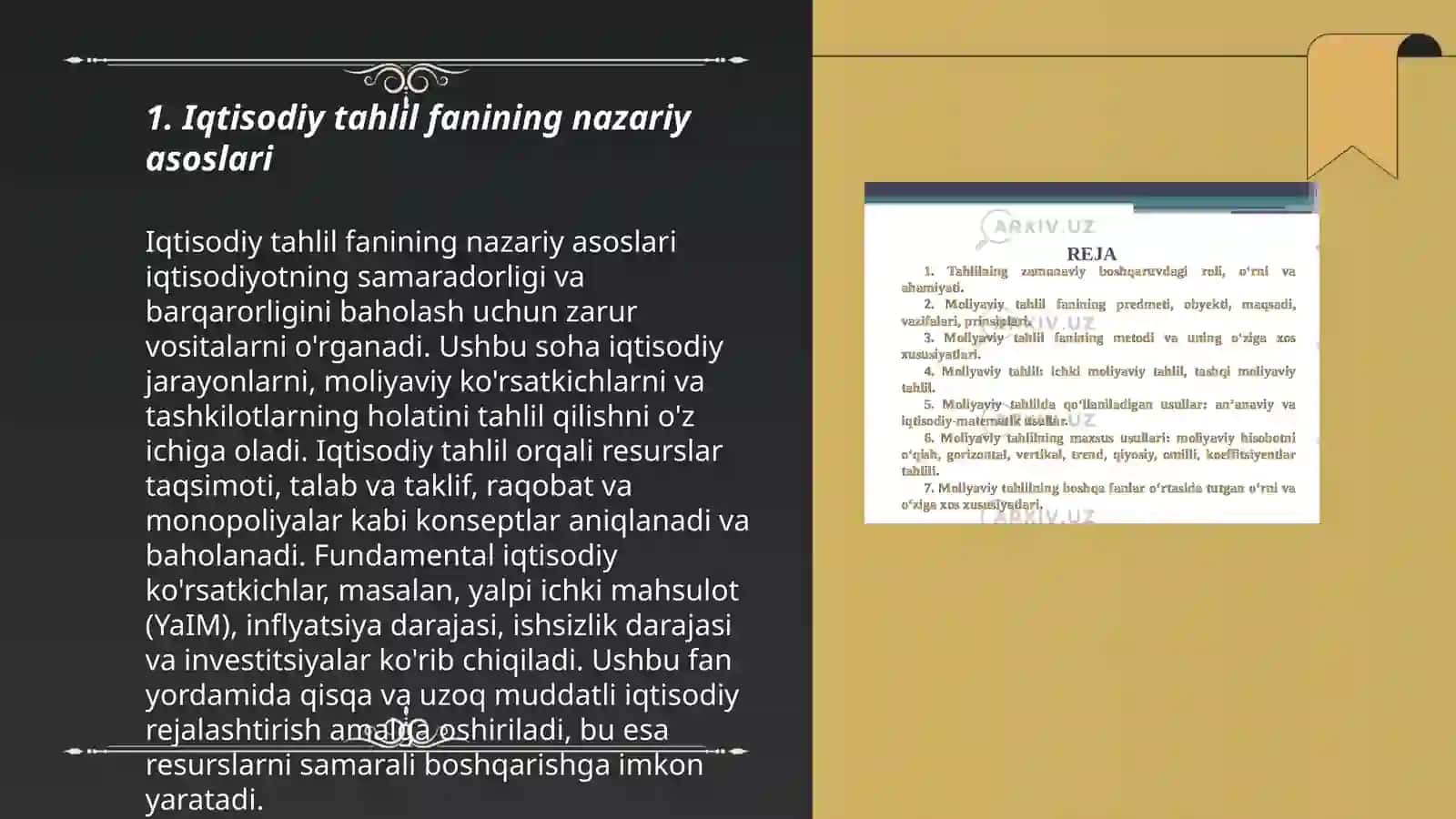 Iqtisodiy tahlil fani metodining o‘ziga xos xususiyatlari 3