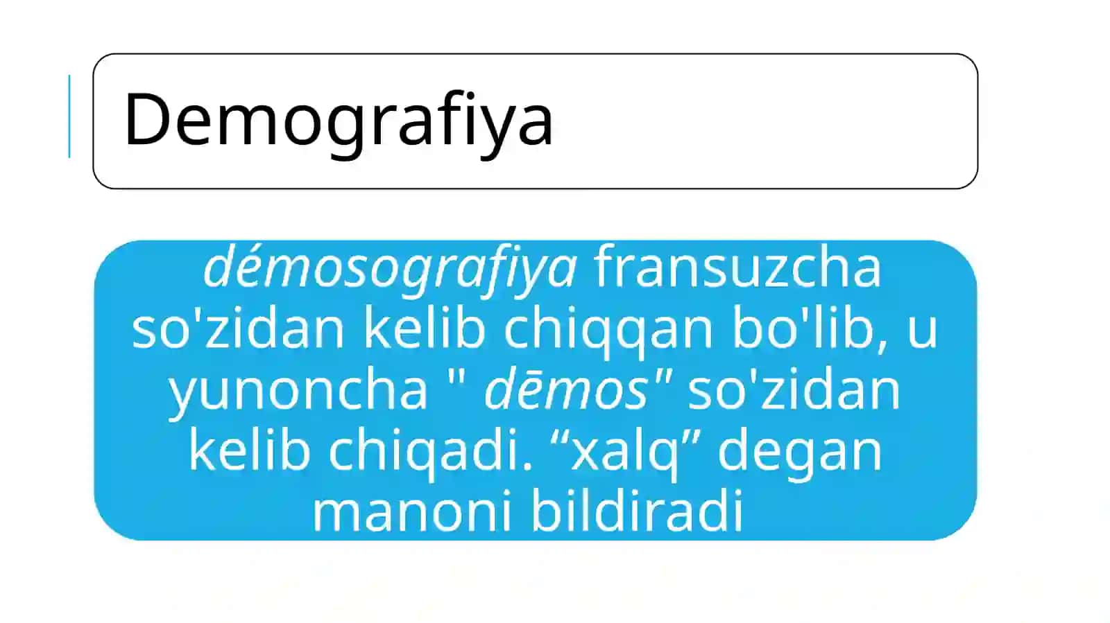 Aholi demografiyasi va iqtisodiy rivojlanish 3