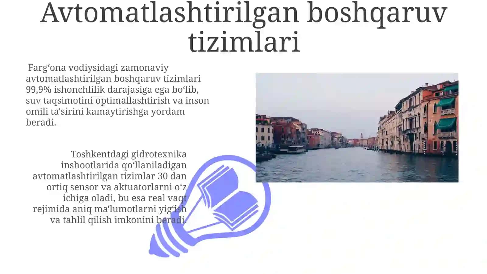 Kanallardagigidrotexnikainshootlaridanfoydalanishdanazoratòlchashapparaturasi 3