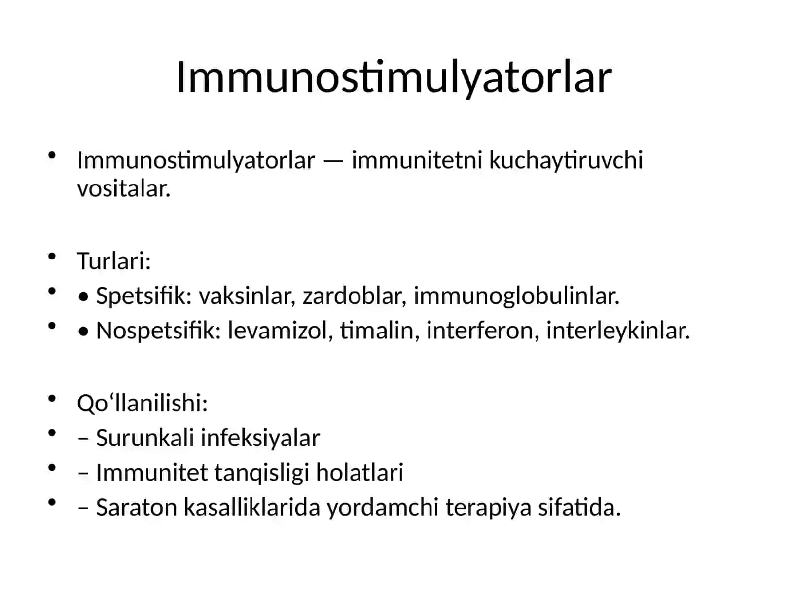 Immunitetga ta’sir etuvchi vositalar 3