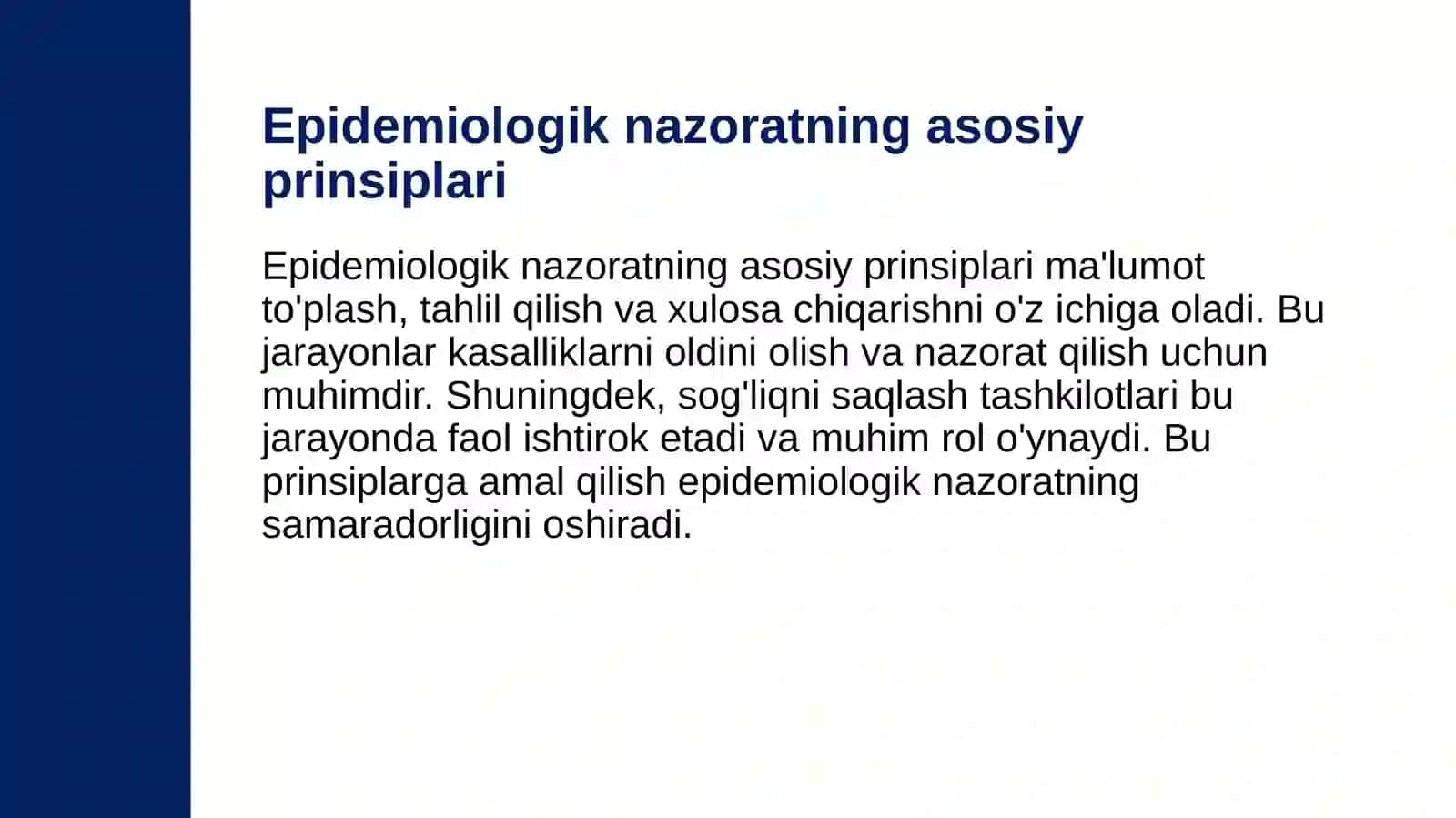 Epidemiologik nazorat, Epidemiyaga qarshi chora-tadbirlar rejasini tuzish 3
