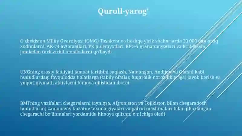 O'zbekiston Respublikasi Milliy Gvardiyasi va Faoliyati 3